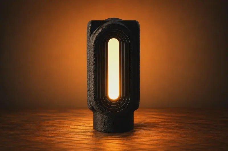ARKEA – Lampe Sculpturale Design | Lampe d’Ambiance Noire | Lampe de Table Moderne | Décoration Minimaliste