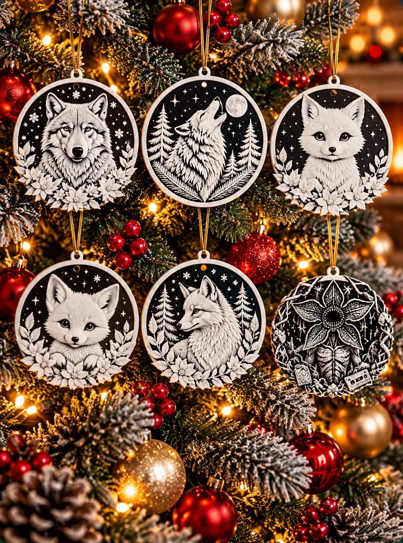 Décorations de sapin de Noël | Loups, renards & créatures