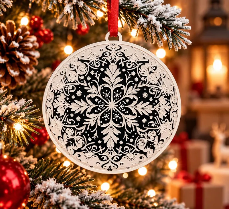 Décoration de sapin de Noël | Flocon de neige