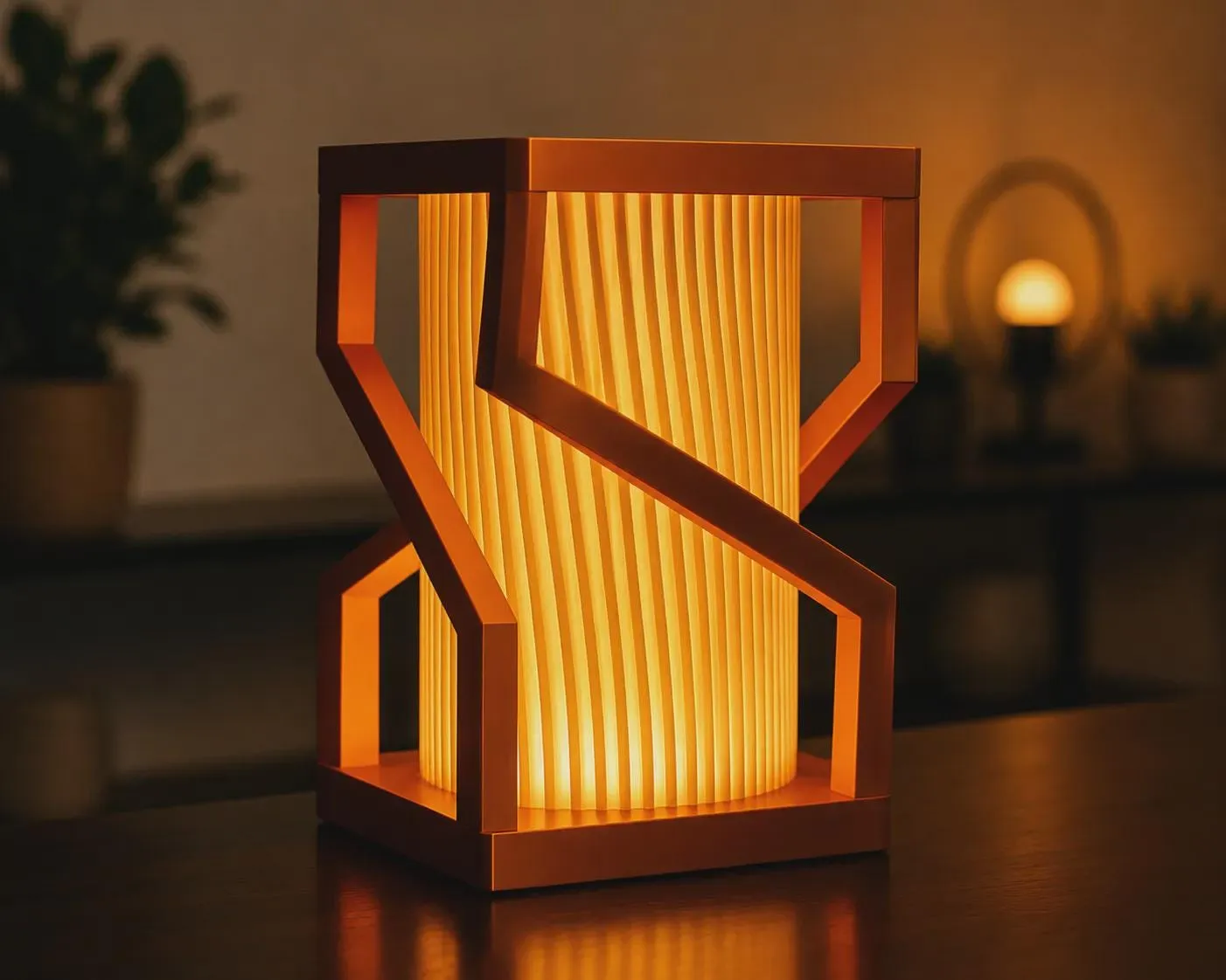 Lampe d'Ambiance Minimaliste – Lampe de Chevet Design Japandi – Déco Scandinave Neutre – Lumière Douce USB – Idée Cadeau Crémaillère