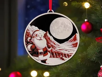 Décorations de sapin de Noël | Père Noël & scènes d'hiver