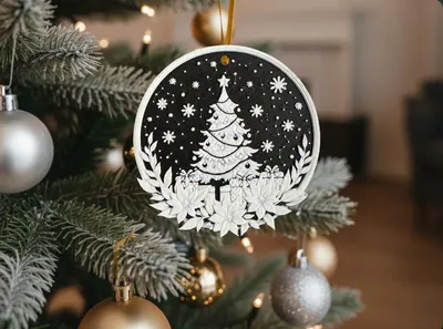 Décorations de sapin de Noël | Père Noël & scènes d'hiver