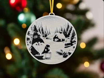 Décorations de sapin de Noël | Père Noël & scènes d'hiver