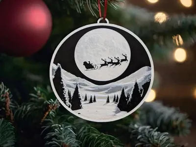 Décorations de sapin de Noël | Père Noël & scènes d'hiver